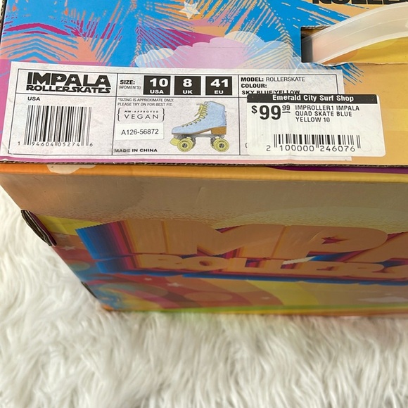 Impala Other - Impala Quad Skates - Sky Blue / Yellow Roller Skates Size 10